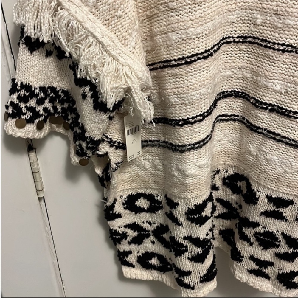 Anthropologie Margot fringe poncho sweater - Picture 13 of 16